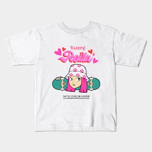 Keep rollin' Skating Kids T-Shirt